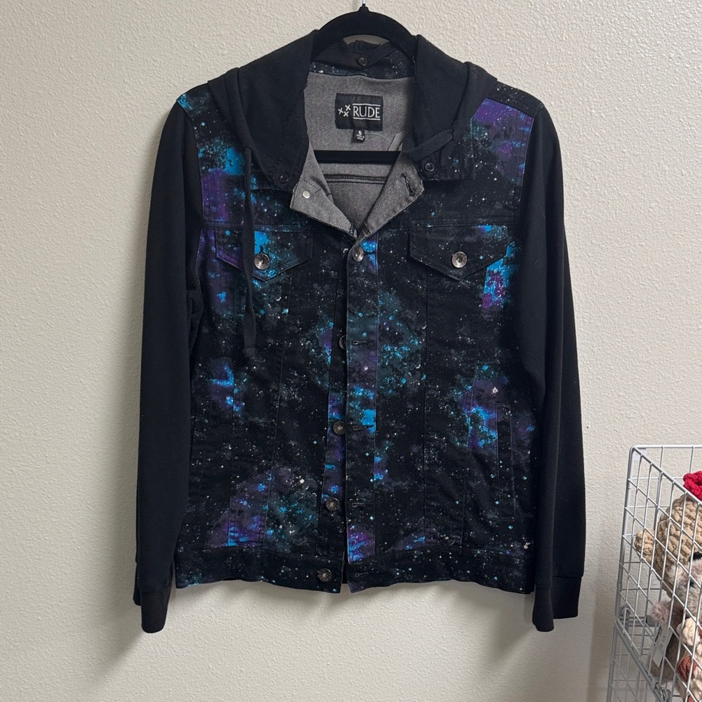 RUDE Black and Blue Galaxy Jacket